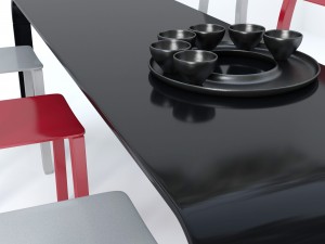 3d modern dining table model 3D Модель
