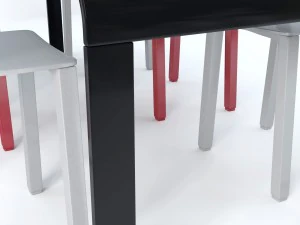 3d modern dining table model 3D Model