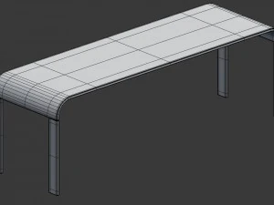 3d modern dining table model 3D Model