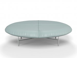 leather foot stool 3D 模型