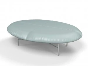 leather foot stool 3D Model