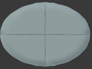 leather foot stool Modello 3D