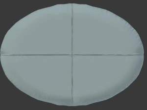 leather foot stool 3D Model