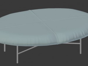 leather foot stool Modello 3D