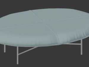 leather foot stool 3D Model