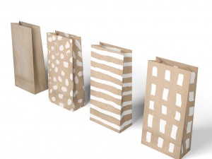 natur candy bag - simple paper bag Model 3D