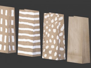 natur candy bag - simple paper bag Model 3D