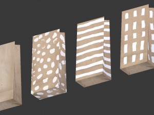 natur candy bag - simple paper bag Model 3D