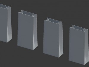 natur candy bag - simple paper bag Model 3D