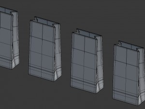 natur candy bag - simple paper bag Model 3D