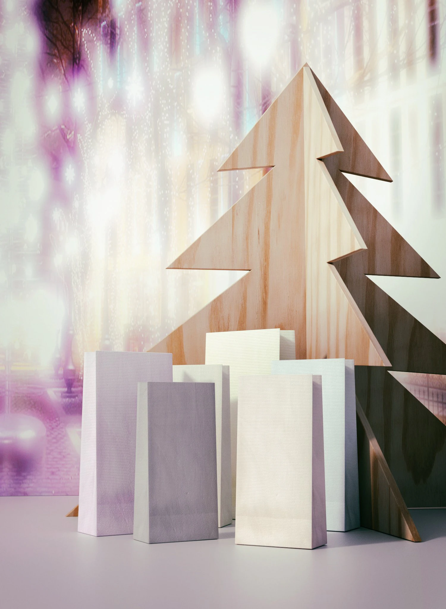 3d candy bag pastel colored - simple paper bag 3D Model .c4d .max .obj .3ds .fbx .stl .blend 