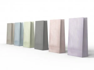 3d candy bag pastel colored - simple paper bag 3D Model
