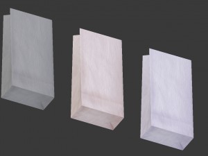 3d candy bag pastel colored - simple paper bag 3D Modell
