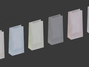 3d candy bag pastel colored - simple paper bag 3D Modell