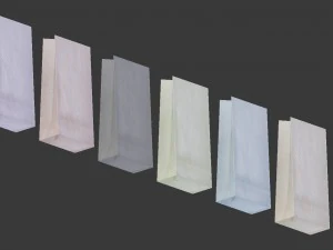3d candy bag pastel colored - simple paper bag 3D Model