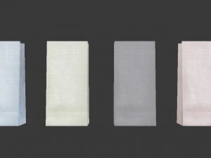 3d candy bag pastel colored - simple paper bag 3D Model