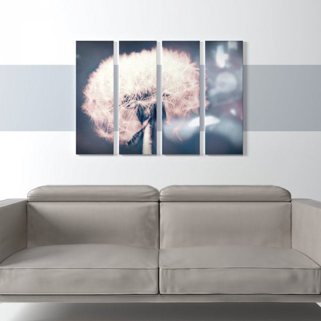 printed canvas - dandelion flower model Modèle 3D .c4d .max .obj .3ds .fbx .stl .blend 