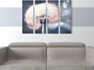 printed canvas - dandelion flower model 3D Model