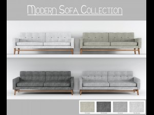 modern sofa collection 3D Model