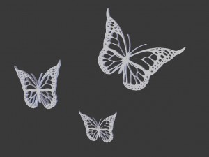 butterfly wall decoration - wall art Model 3D