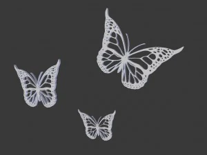 butterfly wall decoration - wall art 3D Model