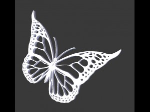 butterfly wall decoration - wall art Model 3D