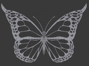 butterfly wall decoration - wall art Model 3D