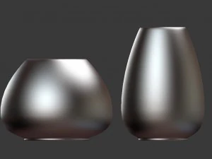 colorful decor vase set 3D Model