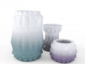 modern decor vase set - ombre Modelo 3D