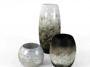 набор ваз современного декора 3D Модель