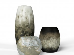 modern decor vase set 3D Модель