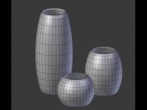 modern decor vase set 3D Модель