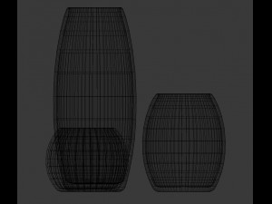 modern decor vase set 3D Модель