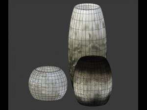 modern decor vase set 3D Модель