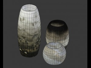 modern decor vase set 3D Модель