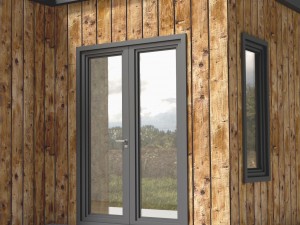 3d modern metal glass double door 3D Model