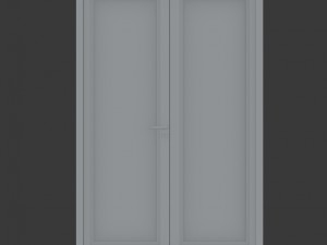 3d modern metal glass double door 3D Model