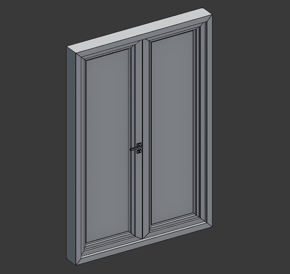 3d Modern Metal Glass Double Door 3d Model In Door 3dexport