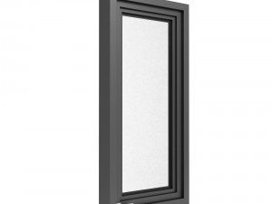 modern metal glass panel window 3D 模型