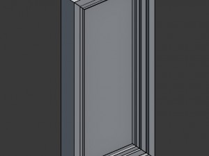 modern metal glass panel window 3D 模型