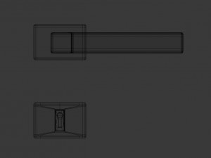 3d modern metal door handle 3D मॉडल