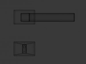 3d modern metal door handle 3D Model