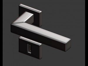 3d modern metal door handle 3D मॉडल