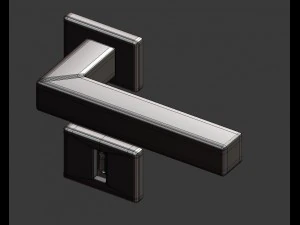 3d modern metal door handle 3D Model