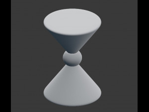 modern round white and gold side table model 3D 모델