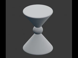 modern round black and gold side table 3D Model
