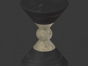modern round black and gold side table 3Dモデル