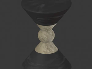 modern round black and gold side table 3D Model