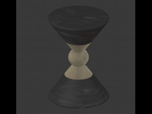 modern round black and gold side table 3Dモデル
