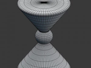 modern round black and gold side table 3D Model